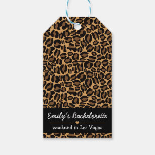 Bachelorette Bride Boujee Trendy Leopard Print  Gift Tags