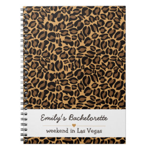 Bachelorette Bride Boujee Trendy Leopard Print  Notebook