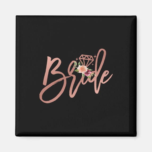 Bachelorette Bride Bridal Wedding Shower Gift Flor Magnet (Front)