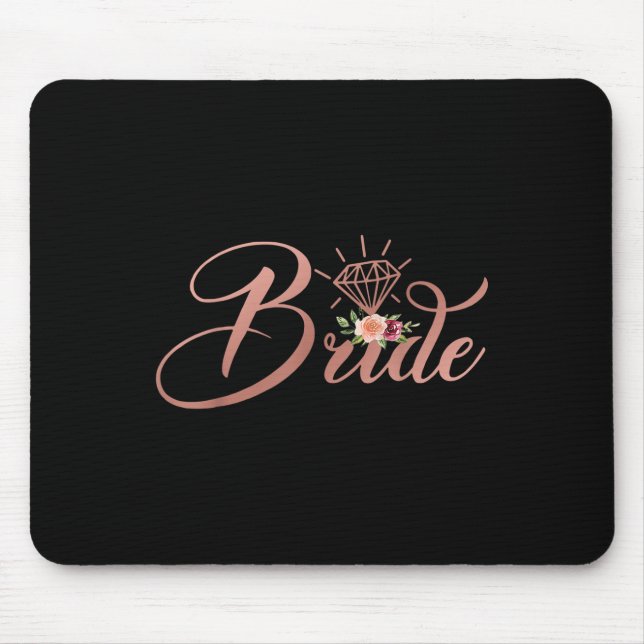 Bachelorette Bride Bridal Wedding Shower Gift Flor Mouse Mat (Front)