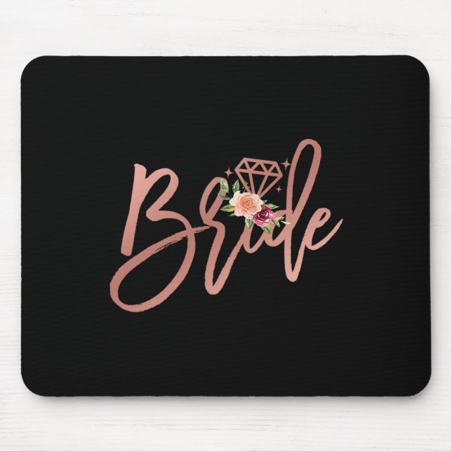 Bachelorette Bride Bridal Wedding Shower Gift Flor Mouse Mat (Front)