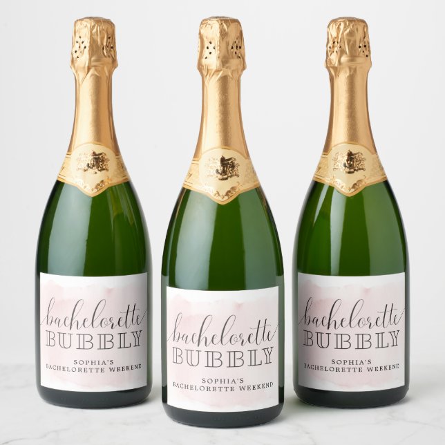 Bachelorette Bubbly Bachelorette Sparkling Wine La Sparkling Wine Label (Bottles)