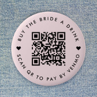 Bachelorette Buy The Bride A Drink | QR Code Pink