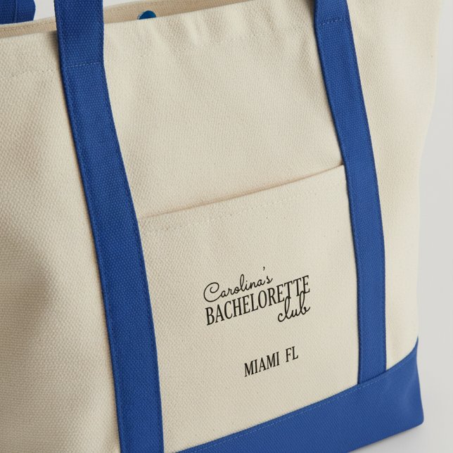 Bachelorette Club Personalized City & Bridesmaid  Tote Bag (Creator Uploaded)