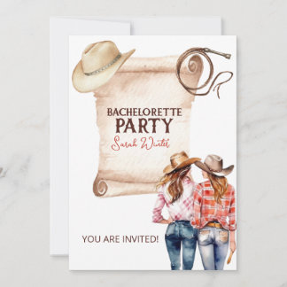 Bachelorette Cowgirl Invitation