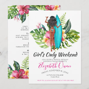 Bachelorette Destination Bikini Beach Bridal Bash Invitation