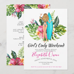 Bachelorette Destination Bikini Beach Bridal Bash Invitation