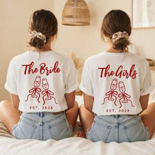 Bachelorette Elegant Minimalist Bride Engagement T-Shirt