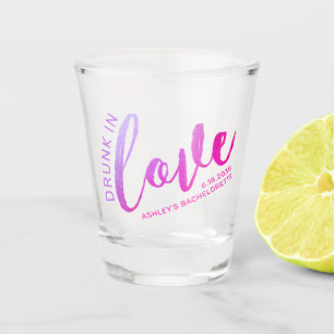 Bachelorette Favours Drunk in Love Custom Pink Shot Glass