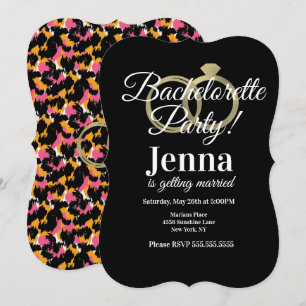Bachelorette Foil Rings Fling Bridal Shower Invitation