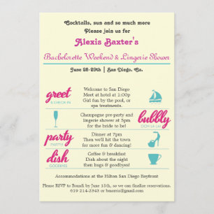 Bachelorette Getaway Invitation