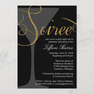 Bachelorette Girls Night Out Soiree Invitation
