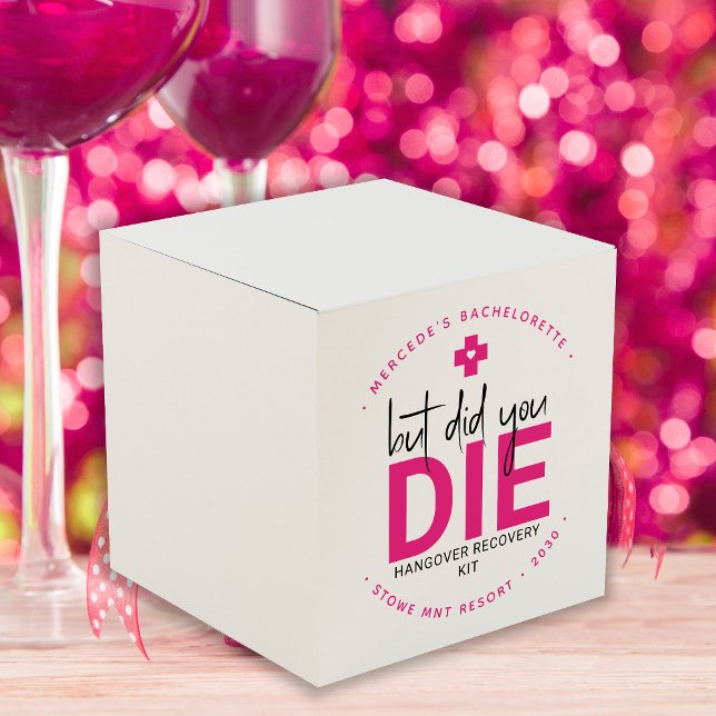 Bachelorette Hangover Personalised But Did You Die Favour Box (Creator Uploaded)
