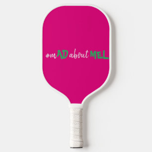 Bachelorette Hashtag Pickleball Paddle Pink Green
