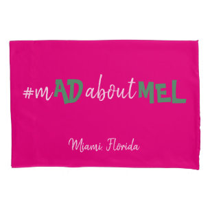 Bachelorette Hashtag Pillowcase Pink Green White