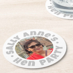 Bachelorette Hen Party Round Paper Coaster