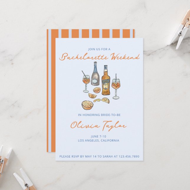 Bachelorette Invitation (Front/Back In Situ)