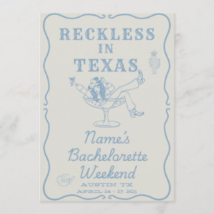 Bachelorette Itinerary Invitation