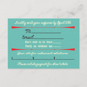 Bachelorette Las Vegas Weekend Getaway RSVPs RSVP Card