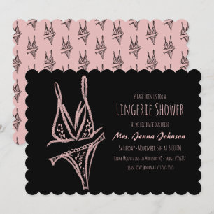 Bachelorette Lingerie Bridal Shower Scalloped 