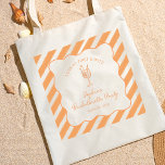 Bachelorette Love at First Spritz Italian Aperol  Tote Bag<br><div class="desc">Say "ciao bella!" to the perfect bachelorette tote. This stylish bag features a hand-drawn Aperol Spritz illustration framed by bold orange stripes and the phrase “Love at First Spritz.” Personalise it with the bride’s name, event type, and date for a trendy touch. Whether you're off to Italy or hosting a...</div>