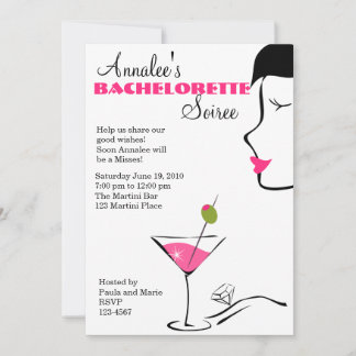 bachelorette Martini Soiree Invitation
