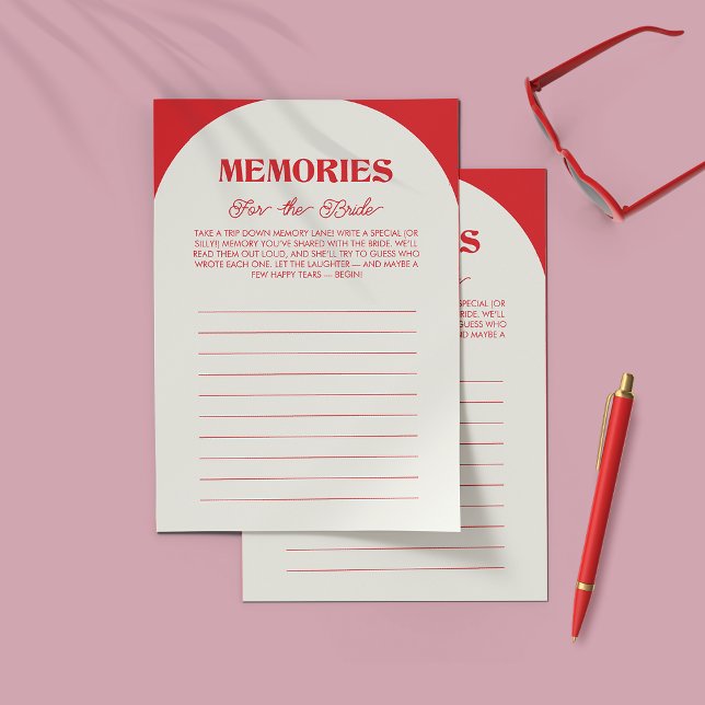 Bachelorette Memories For The Bride Game Flyer (Creator Uploaded)