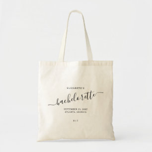 Bachelorette Modern Minimal Trendy Script Custom Tote Bag