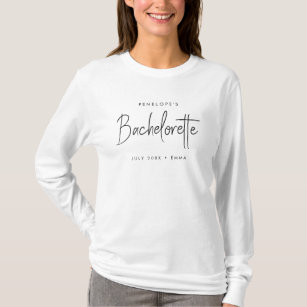 Bachelorette   Modern Minimalist Script Bridesmaid T-Shirt