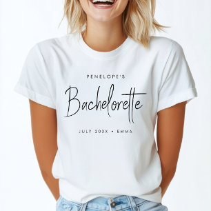 Bachelorette   Modern Minimalist Script Bridesmaid T-Shirt