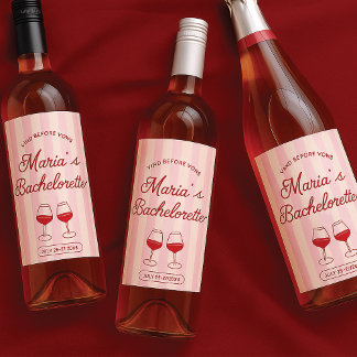 Bachelorette Modern Wine Label