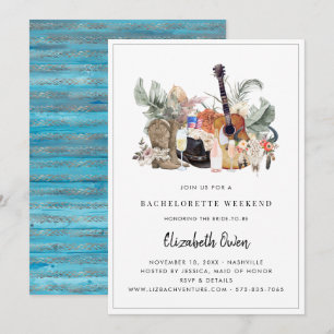 Bachelorette Nash Bash   Western Cowgirl Invitation