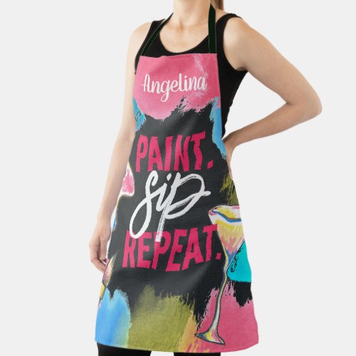 Paint and Sip apron