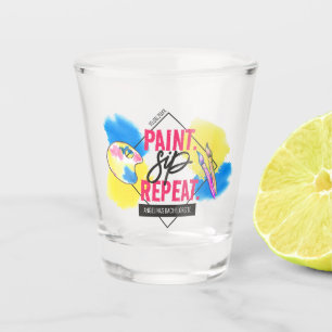 Bachelorette Paint and Sip Party Favour Shot Glass