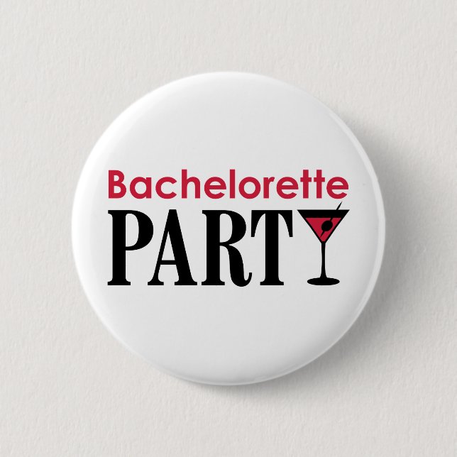 Bachelorette Party 6 Cm Round Badge (Front)