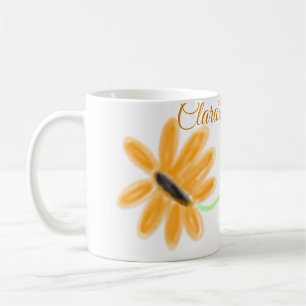 Bachelorette party add name date place sunflower coffee mug
