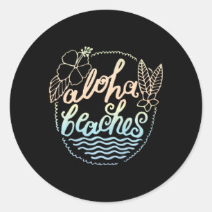 Bachelorette Party - Aloha Beaches  Classic Round Sticker