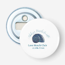 Bachelorette party beach club blue sea shell name