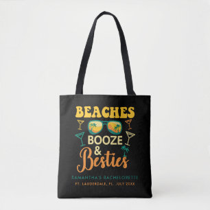 Bachelorette Party Beaches Booze Keepsake Matching Tote Bag