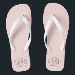 Bachelorette party big day getaway destination flip flops<br><div class="desc">It's a Big Day Getaway bachelorette party! And everyone needs matching accessories like these adorable pink themed flip flops. Perfect for a girls weekend at the beach, a trip to Vegas, a wine weekend, a spa getaway and more destination celebrations, these coral pink sandals coordinate with the entire Lea Delaveris...</div>