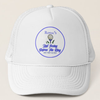 Bachelorette Party, Bridal Shower Blue and White Trucker Hat