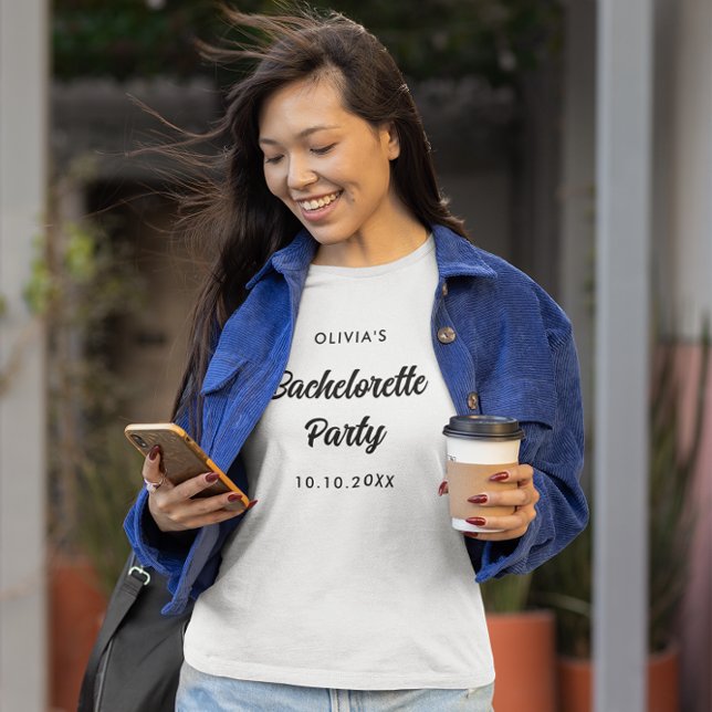 Bachelorette Party Bridal Shower Bride Squad Name T-Shirt (Creator Uploaded)