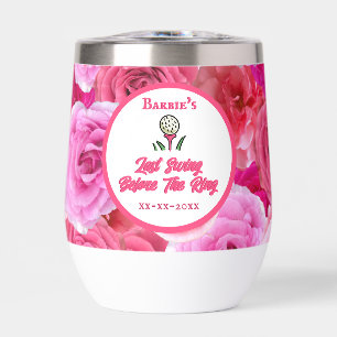 Bachelorette Party Bridal Shower Golf Pink Floral