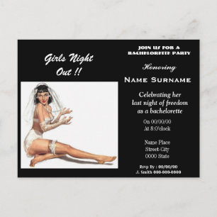 bachelorette party,bridal shower,hen party.... invitation postcard