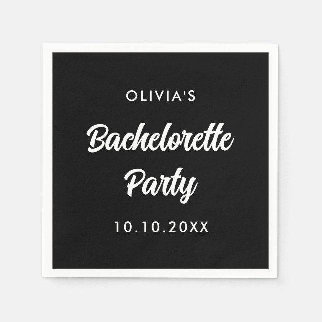 Bachelorette Party Bridal Shower Name Bride Squad Napkin (Front)