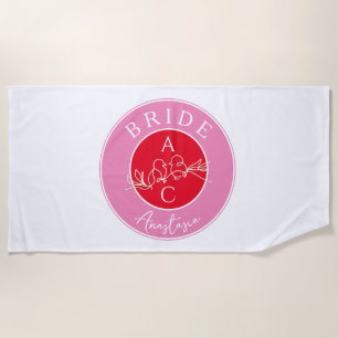 Bachelorette Party Bride Beach Towel