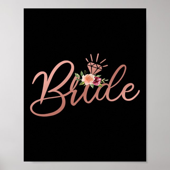 Bachelorette Party Bride Bridal Wedding Shower Gif Poster (Front)