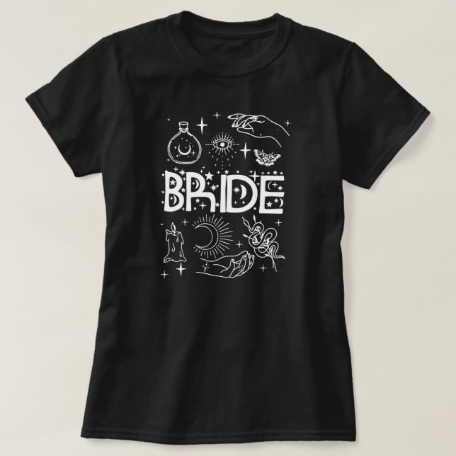Bachelorette Party Bride Bridesmaids Girl Witch T-Shirt (Design Front)