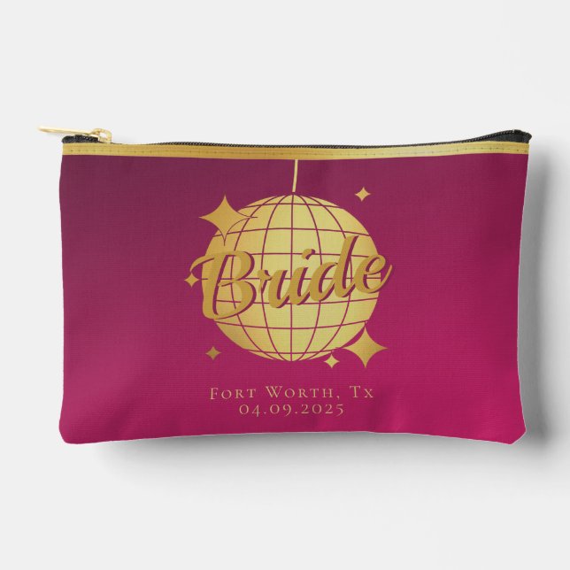 Bachelorette party bride pink sew bag gift (Front)