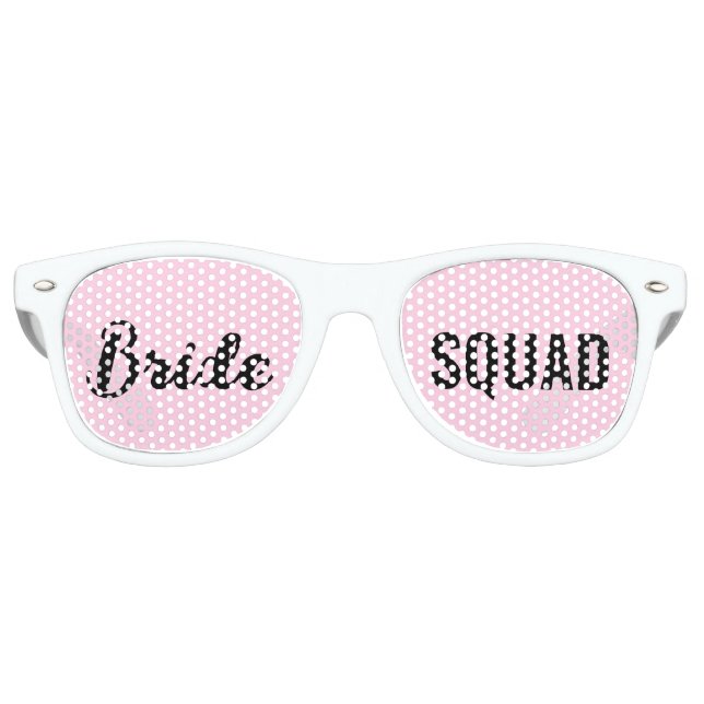 Bachelorette Party Bride Squad Bridal Cool Fun Retro Sunglasses (Front)